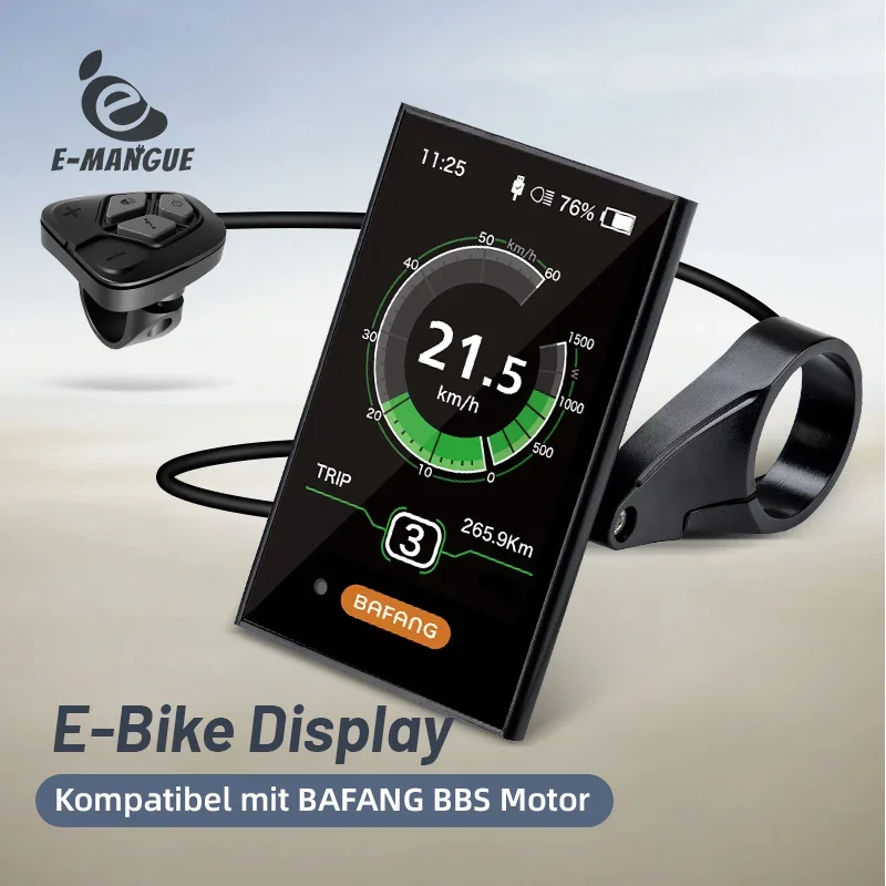 Bafang DPC18 Electric Bike Display with Speedometer USB Charging Port for Mid Drive Motor BBS01B BBS02B BBSHD Speedometer