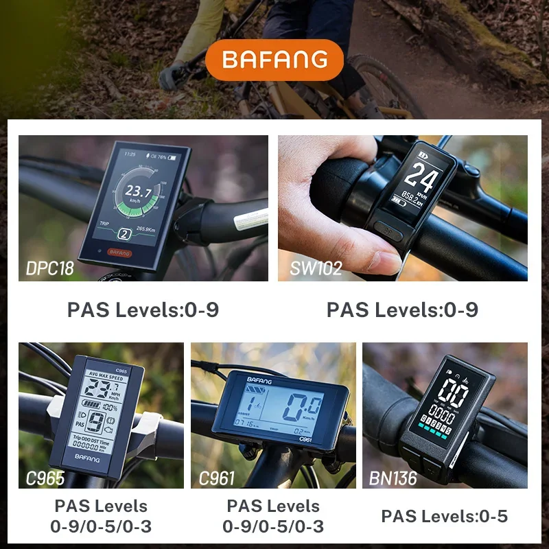 BAFANG LCD Color Display 5PIN Female 36V 48V 52V for Bafang BBS01B, BBS02B, BBSHD Conversion Kits