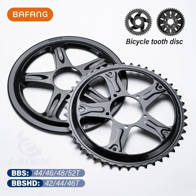 BAFANG Electric Bike Chainwheel BBS01B BBS02B BBSHD Mid Drive Chainring Sprocket (44T/46T/48T/52T) Ebike Conversion Accessories