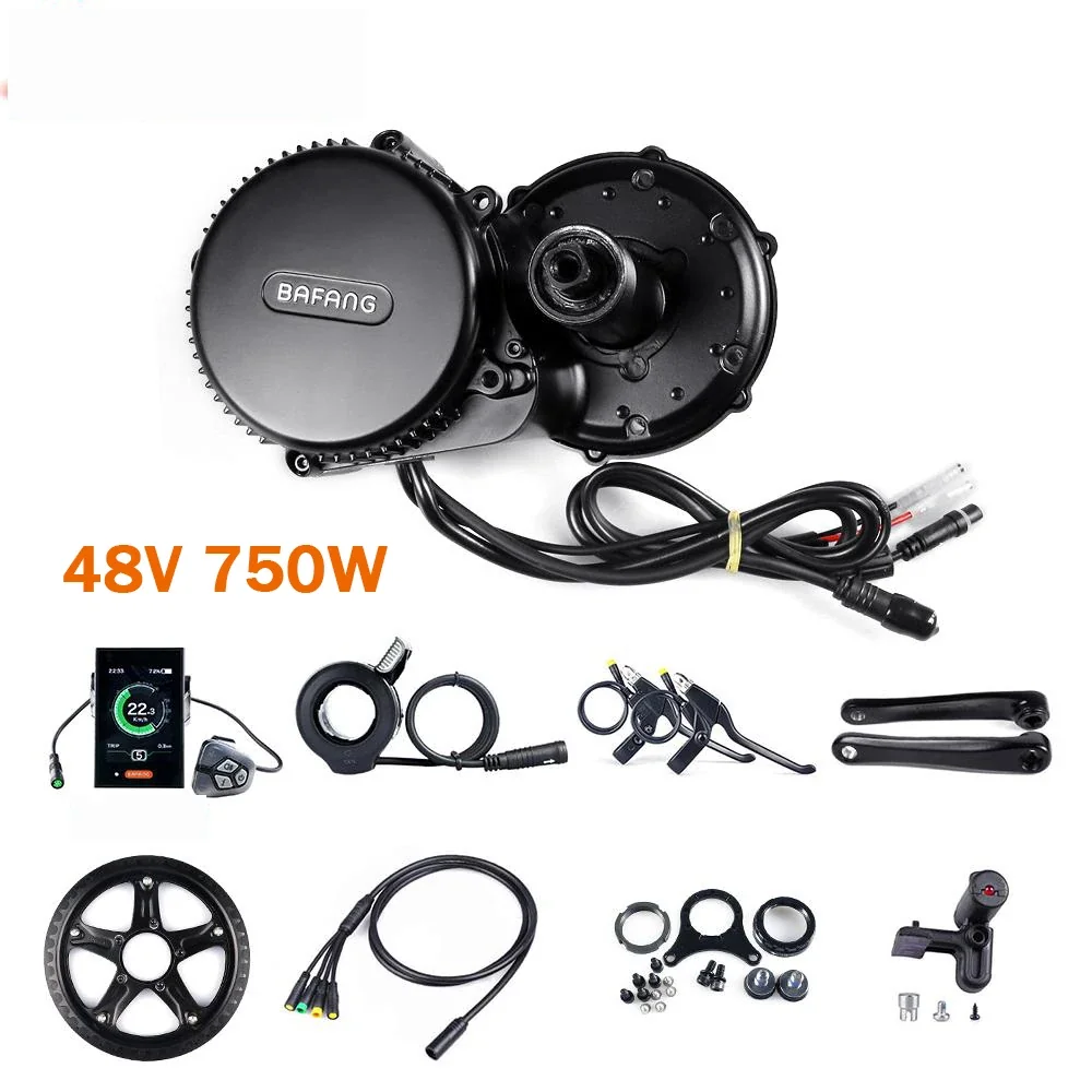 BAFANG M325 M215 Mid-Drive Motor Conversion Kit, 48V 750W Brushless, for 68MM 8Fun BBS02B E-Bikes