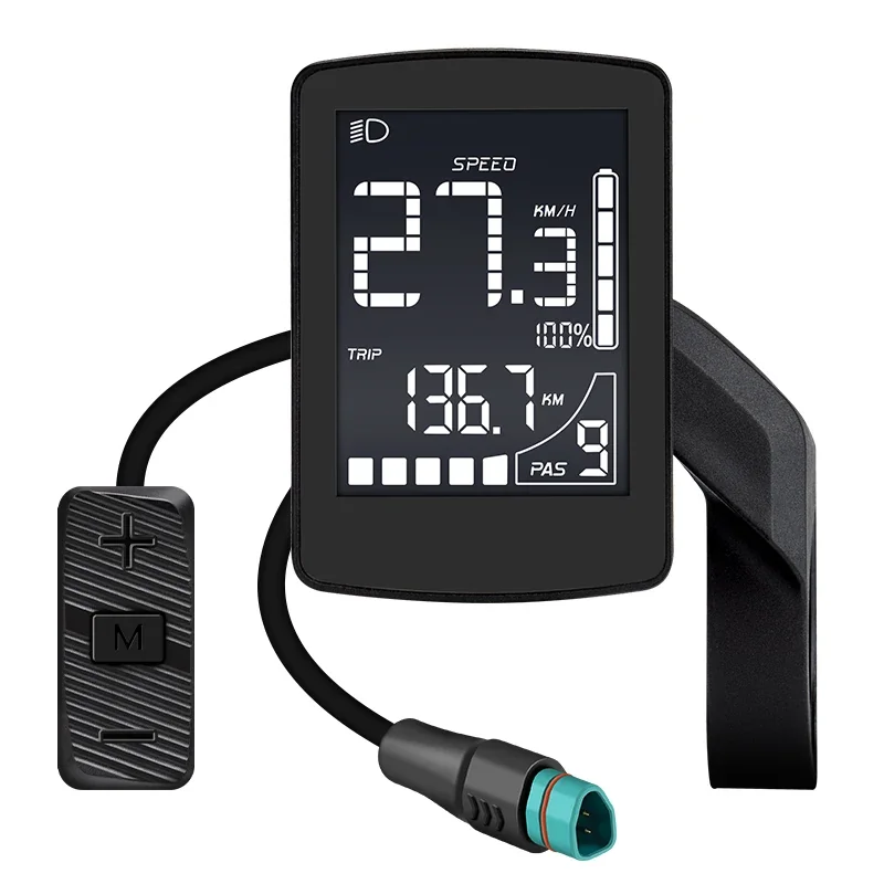 BAFANG Display DZ47 for M620, M600, M560, M510, M420 Mid Drive E-Bike Motor, Bike Computer with 0-9 PAS & CAN Protocol