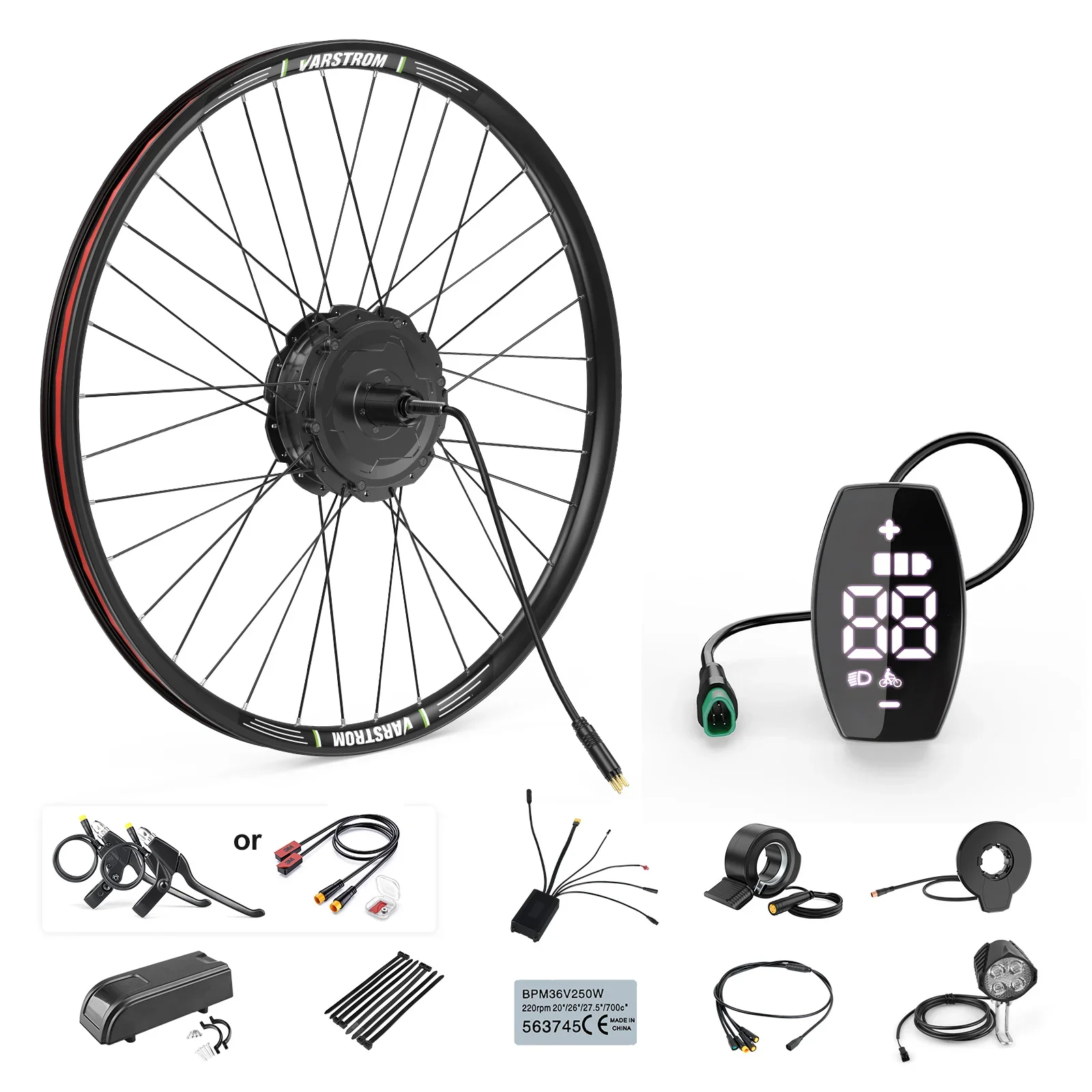 BAFANG 750W/500W Electric Bike Conversion Kit 125XVH Hub Motor Wheel for Food Delivery / Courier Services
